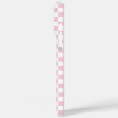 Coques Case-Mate iPhone Signature carreaux rose pâle (Verso / Gauche)