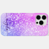 Coques Case-Mate iPhone Signature de glam rose pâle brillant (Verso (horizontal))