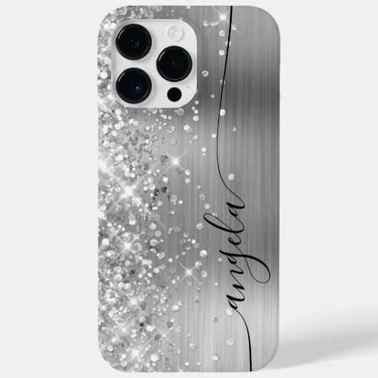 Coques Case-Mate iPhone Signature de glamour en argent (Verso)