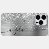 Coques Case-Mate iPhone Signature de glamour en argent (Verso (horizontal))