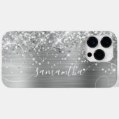 Coques Case-Mate iPhone Signature de la crème glacée argent (Verso (horizontal))