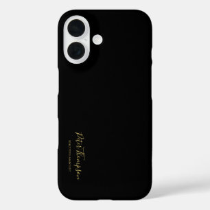 Coques iPhone 16 Signature élégante du script d'entreprise