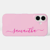 Coques Case-Mate iPhone Signature Féminin Rose Chaud (Verso (horizontal))