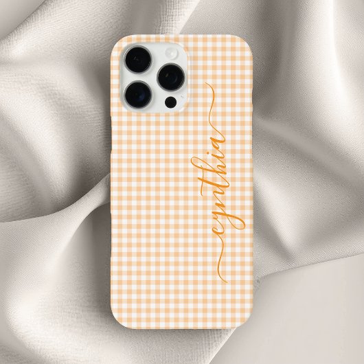 Coques Case-Mate iPhone Signature Gingham Petite Pêche