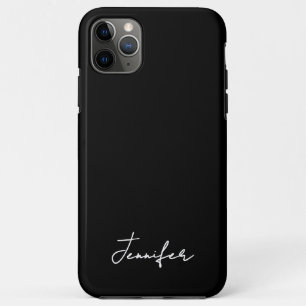 Case-Mate iPhone Case Signature minimaliste noire personnalisée en écrit