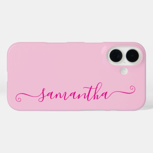 Coques Case-Mate iPhone Signature rose chaud (Verso (horizontal))