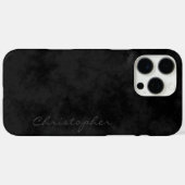 Coques Case-Mate iPhone Signature simple en noir (Verso (horizontal))