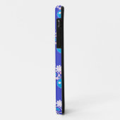 Coques Case-Mate iPhone signe de paix bleu (Dos/Gauche)
