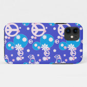 Coques Case-Mate iPhone signe de paix bleu (Dos (Horizontal))