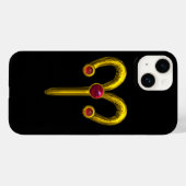 Coques Case-Mate iPhone SIGNE D'OR ZODIAC ARIES, Rouge Ruby Noir (Verso (horizontal))