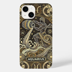 Coque Pour iPhone 14 Signe du zodiaque Verseau