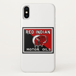 Case-Mate iPhone Case Signe indien rouge de cru d'huile de moteur.
