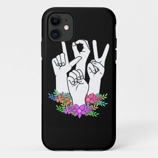 Coques Case-Mate iPhone Signe main ASL de l'enseignant (Dos)