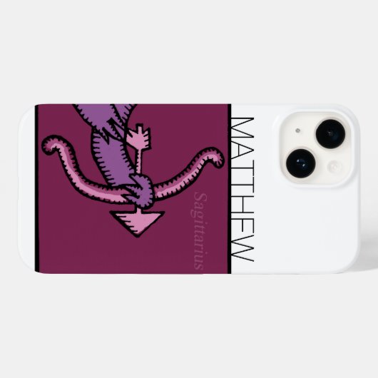 Coques Case-Mate iPhone SIGNE Zodiaque Sagittarius personnalisé Anniversai (Verso (horizontal))