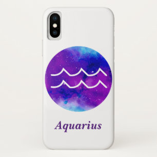 Case-Mate iPhone Case SIGNE Zodiaque tendance Aquarius Nebula violette
