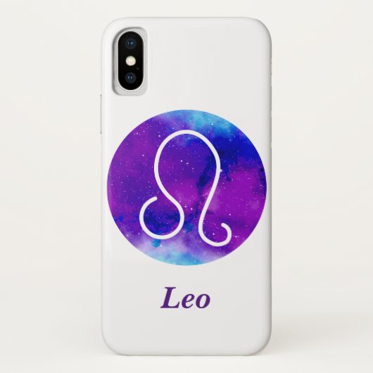 Coques Case-Mate iPhone SIGNE Zodiaque tendance Leo Nebula violette (Dos)