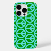 Coques Case-Mate iPhone Signes de paix turquoise (Verso)