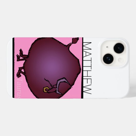 Coques Case-Mate iPhone Signes Zodiac Taurus personnalisées Anniversaire I (Verso (horizontal))