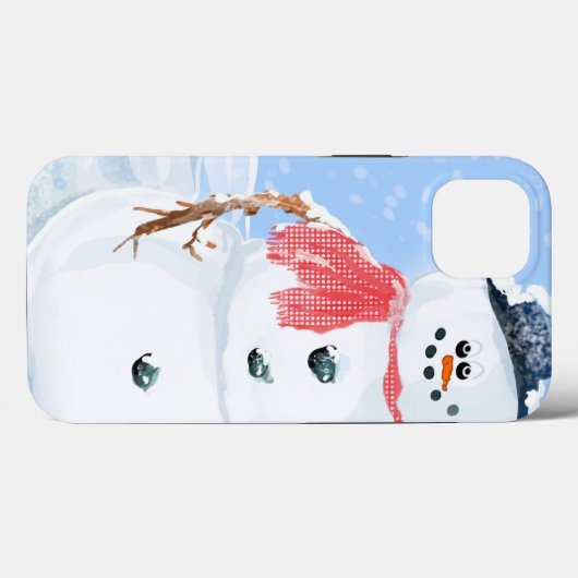 Coques Case-Mate iPhone Silencieux Snowman (Verso (horizontal))