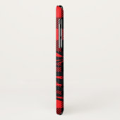 Coques Case-Mate iPhone Silhouette À feuillage persistant rouge (Dos/Gauche)