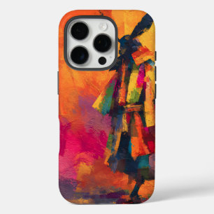 Coques iPhone 16 Pro Silhouette Abstraite du guerrier de Samurai