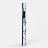 Coques Case-Mate iPhone Silhouette bleue et blanche Zebra (Dos/Droite)
