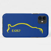 Coques Case-Mate iPhone Silhouette bleue/jaune de STI "EJ257" (Dos (Horizontal))