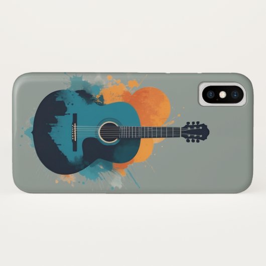 Coques Case-Mate iPhone Silhouette classique de guitare (Dos (Horizontal))