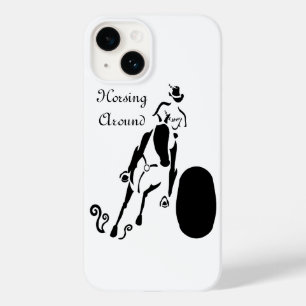 Coque Pour iPhone 14 Silhouette Cowgirl Barrel Racing