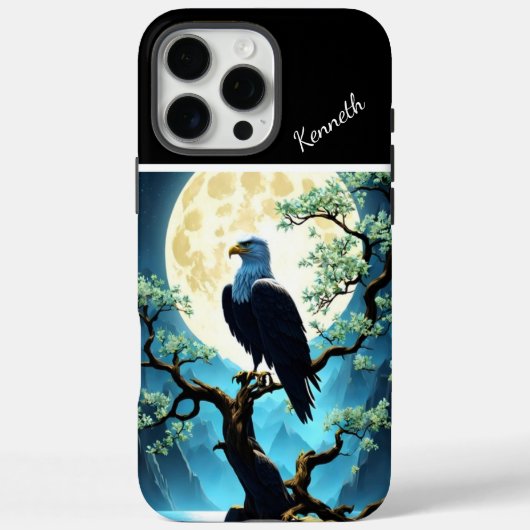 Coques Case-Mate iPhone Silhouette d'aigle sur le Willow (Verso)