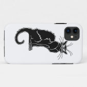 Coques Case-Mate iPhone silhouette d'animal chat noir (Dos (Horizontal))