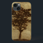 iPhone 13 Case Silhouette d'arbre sur l'arrière - plan en bronze<br><div class="desc">Un arrière - plan en bronze sert de scène à cette silhouette d'un arbre avec des branches balançant dans la brise. Vous vous sentez presque comme si vous pourriez reposer votre dos contre cet arbre,  vous asseoir au sol et prendre un long petit somme.</div>