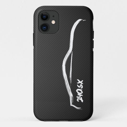 Coques Case-Mate iPhone Silhouette de blanc de Nissan Silvia 240sx (Dos)