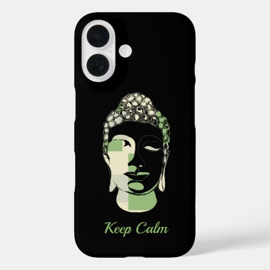Coques Case-Mate iPhone Silhouette de bouddha dessinée à la main par des C (Verso)