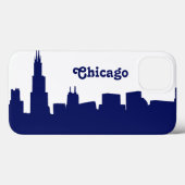 Coques Case-Mate iPhone Silhouette de Chicago (Verso (horizontal))
