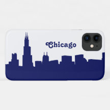 Silhouette de Chicago bleu