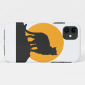 Coques Case-Mate iPhone Silhouette de coucher de soleil de panthère noire (Dos (Horizontal))