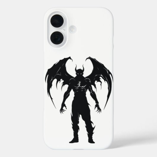Coques Case-Mate iPhone Silhouette de démon ailé (Verso)