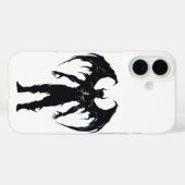 Coques Case-Mate iPhone Silhouette de démon ailé (Verso (horizontal))