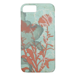 Coque Case-Mate Pour iPhone Silhouette de Fleurs rouges sur Arrière - plan Tur