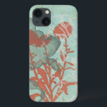 iPhone 13 Case Silhouette de Fleurs rouges sur Arrière - plan Tur<br><div class="desc">Trois fleurs rouges contrastent avec un arrière - plan turquoise dans ce tableau de Megan Meagher. Une silhouette d'une autre fleur se penche à gauche de l'impression. Un morceau simple avec beaucoup de choses en cours. Cela ferait un beau cadeau pour un ami ou aimé qui aime l'art!</div>