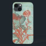 Etui iPhone 13 Silhouette de Fleurs rouges sur Arrière - plan Tur<br><div class="desc">Trois fleurs rouges contrastent avec un arrière - plan turquoise dans ce tableau de Megan Meagher. Une silhouette d'une autre fleur se penche à gauche de l'impression. Un morceau simple avec beaucoup de choses en cours. Cela ferait un beau cadeau pour un ami ou aimé qui aime l'art!</div>