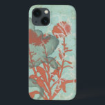 Etui iPhone 13 Silhouette de Fleurs rouges sur Arrière - plan Tur<br><div class="desc">Trois fleurs rouges contrastent avec un arrière - plan turquoise dans ce tableau de Megan Meagher. Une silhouette d'une autre fleur se penche à gauche de l'impression. Un morceau simple avec beaucoup de choses en cours. Cela ferait un beau cadeau pour un ami ou aimé qui aime l'art!</div>
