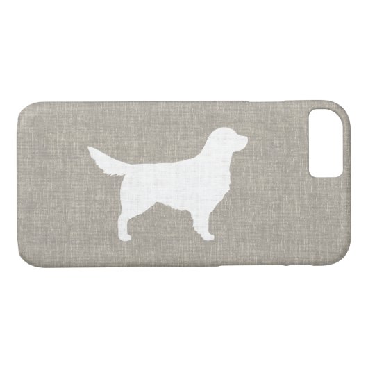 Coques Case-Mate iPhone Silhouette de golden retriever (Dos (Horizontal))