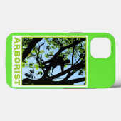 Coques Case-Mate iPhone Silhouette de grimpeur d'arbre : Arboriste (Verso (horizontal))