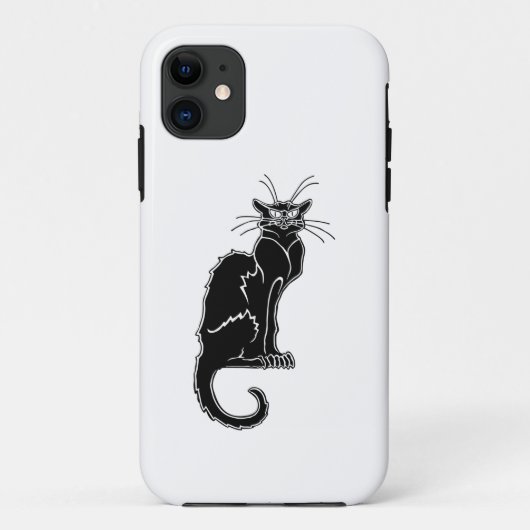 Coques Case-Mate iPhone silhouette de l'animal du chat noir (Dos)