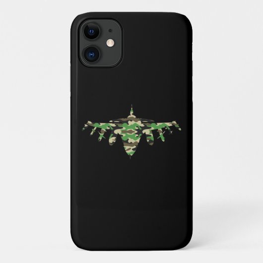 Coques Case-Mate iPhone Silhouette de l'avion de camouflage Military Jet (Dos)
