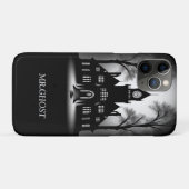 Coques Case-Mate iPhone Silhouette de manoir gothique inquiétant (Dos (Horizontal))
