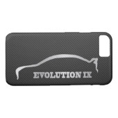 Coques Case-Mate iPhone Silhouette de Mitsubishi Evo IX et carbone (Dos (Horizontal))