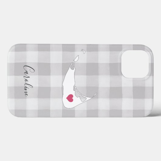 Coques Case-Mate iPhone Silhouette de nantoufle sur plaque de gris rustiqu (Verso (horizontal))